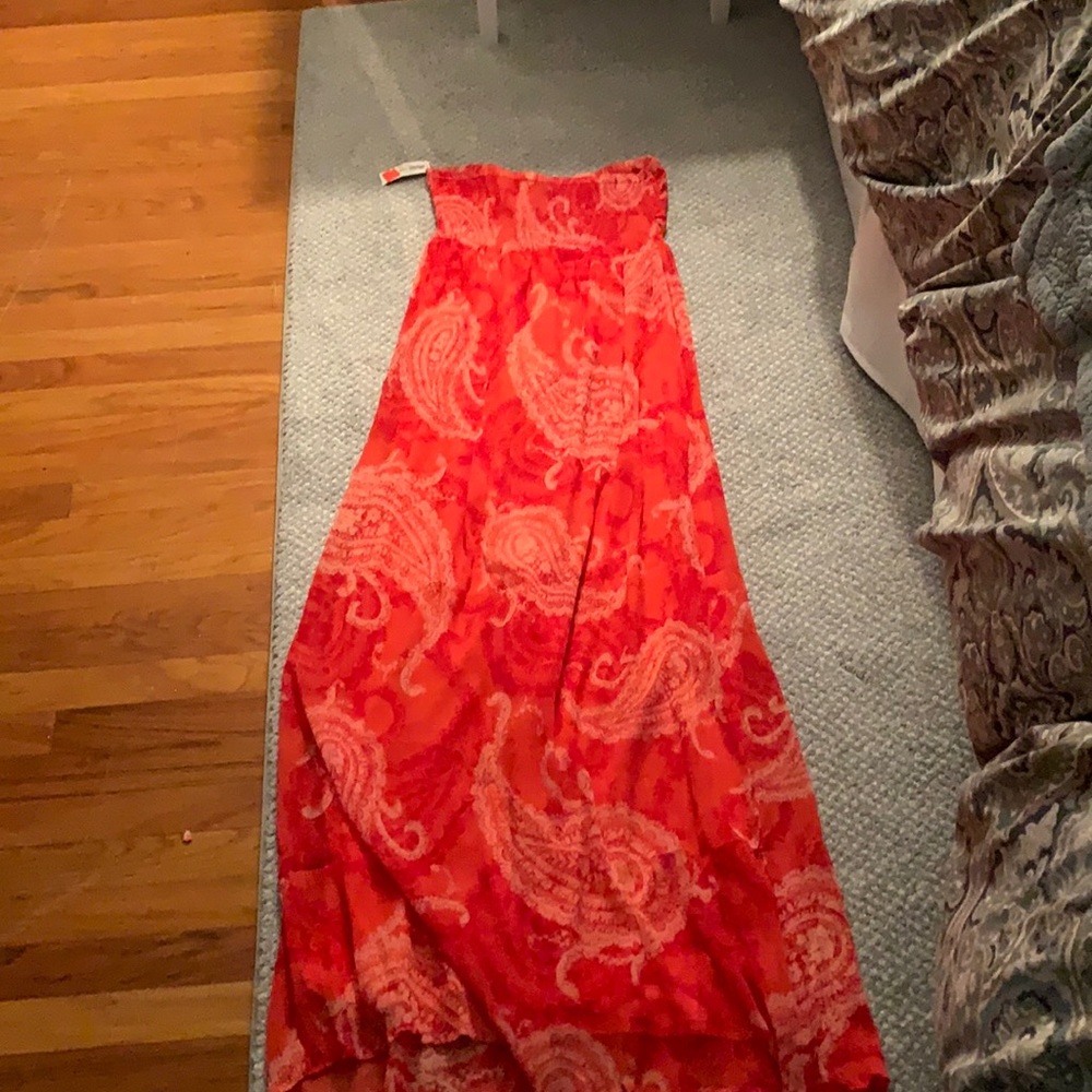 Strapless long sun dress